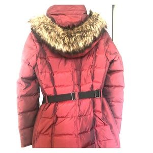 London fog  burgundy puffer jacket